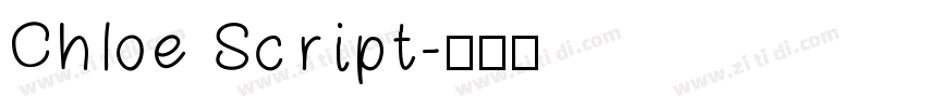 Chloe Script字体转换